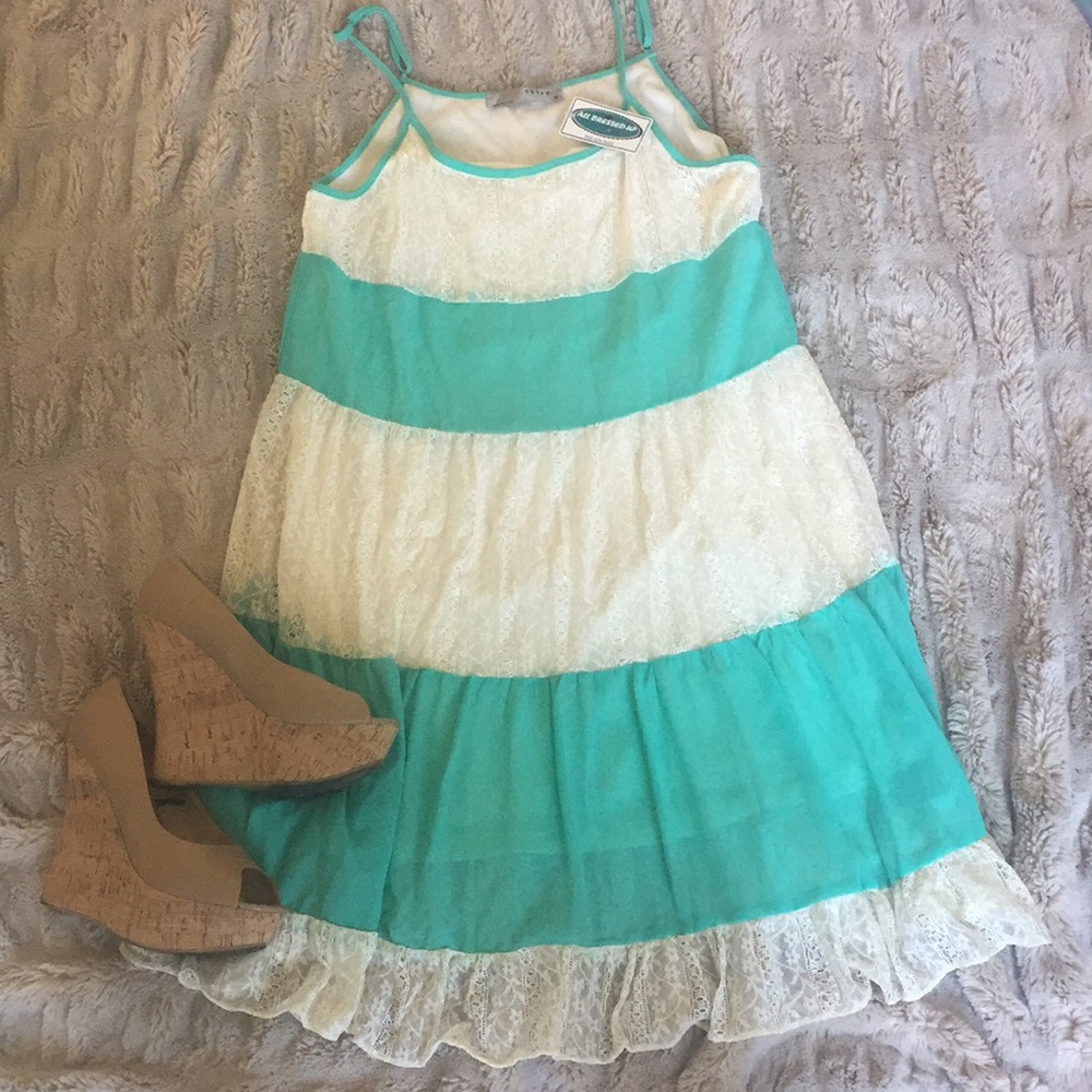 BRAND NEW! NWT Boutique Blue Lace Dress